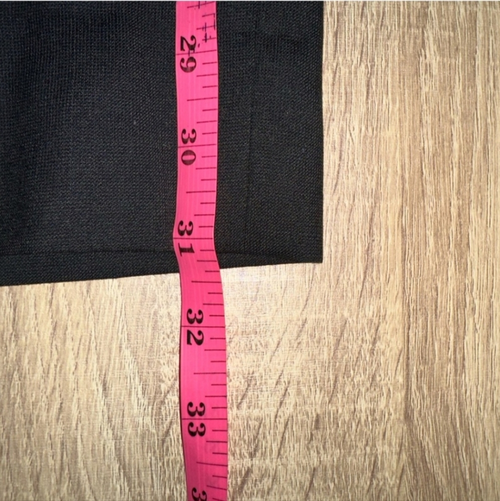 Egara Slim Fit 100% Wool Flat Front Dress Pants Men's W38xL31 Black - Picture 8 of 8